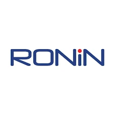 1. Ronin logo displayed prominently on a clean white background. 2. The Ronin logo set against a plain white backdrop. 3. A white background featuring the Ronin logo in the center.